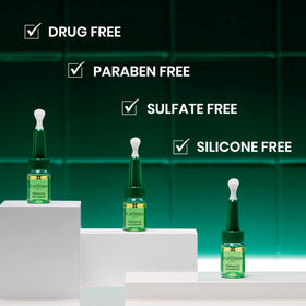 René Furterer vial beside common objects showing size, convenient 30-day supply benefit