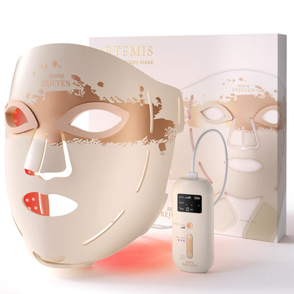 RENPHO mask front view showing full-face LED coverage and comfortable fit