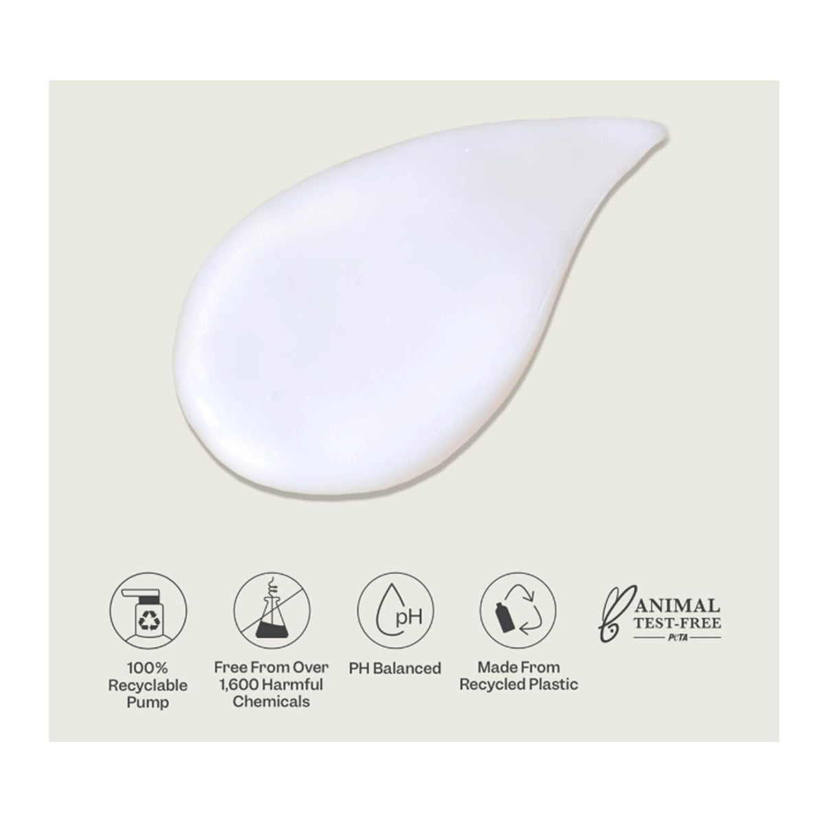RENPURE in-shower application demonstrating easy spread and rinseability