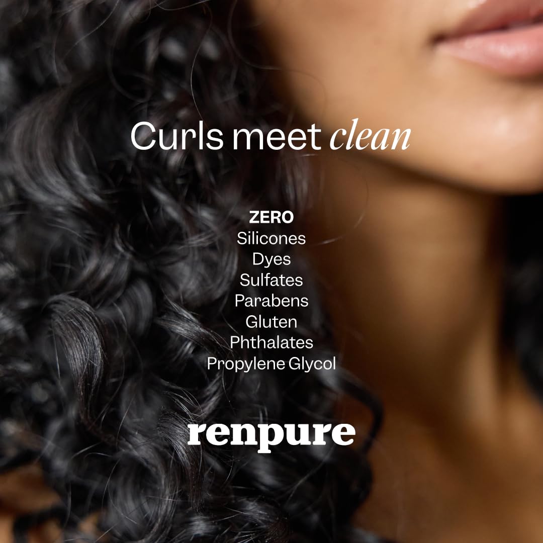 RENPURE conditioner creamy texture closeup showing hydration and detangling benefit
