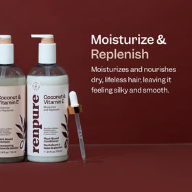 RENPURE pump dispensing conditioner illustrating easy use and control