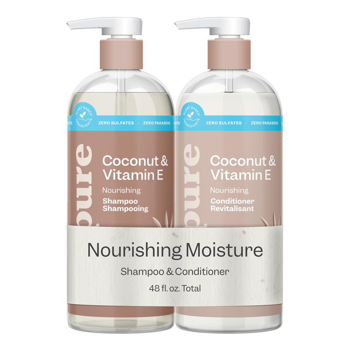 RENPURE front packaging showing coconut and vitamin E, highlights hydration