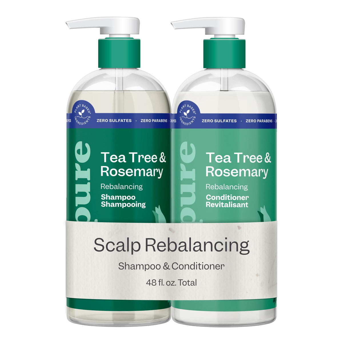 RENPURE front packaging showing duo for refreshing scalp and vibrant hair