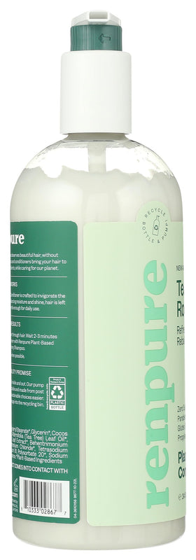 RENPURE conditioner in use on wet hair showing scalp soothing and detangling benefit