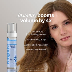 Renpure pump closeup dispensing mousse, clean application and controlled amount