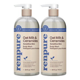 Renpure bottle front view showing product and soothing benefit