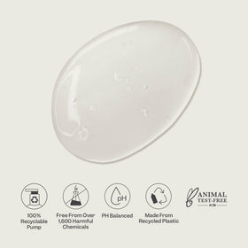 RENPURE body wash in shower demonstrating gentle exfoliation benefit