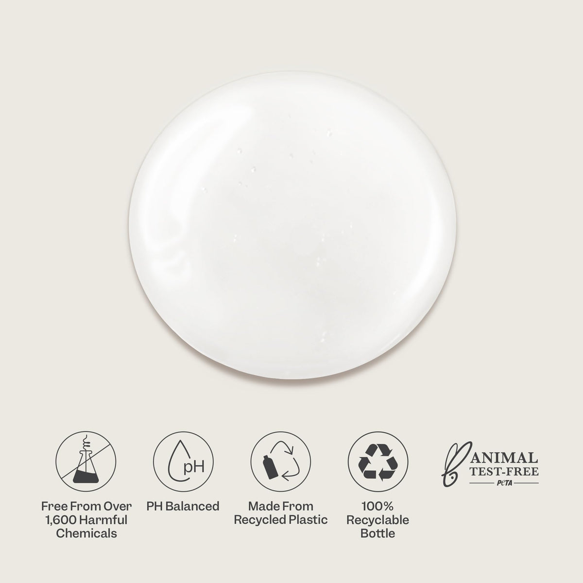 Renpure recyclable packaging detail promoting eco-friendly benefit