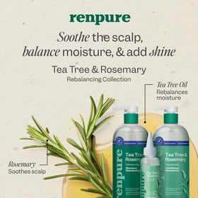 RENPURE applying serum to scalp in hand illustrating targeted, mess-free use