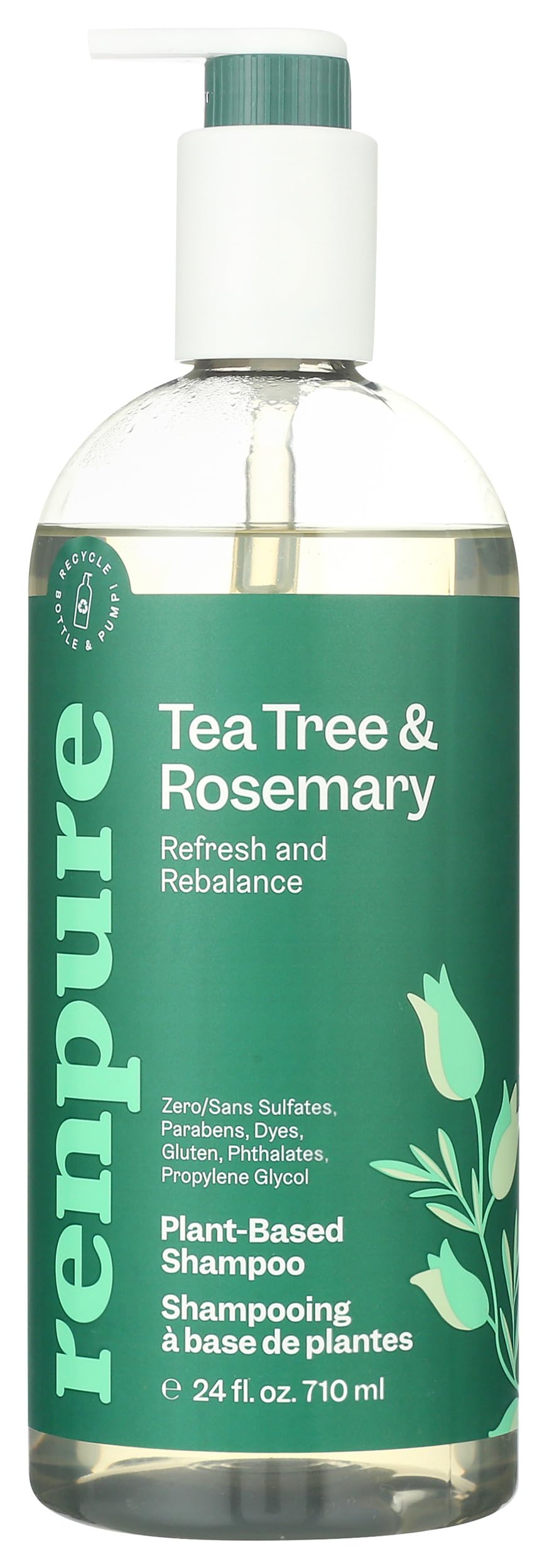 Renpure front bottle view showing label and recyclable packaging benefit