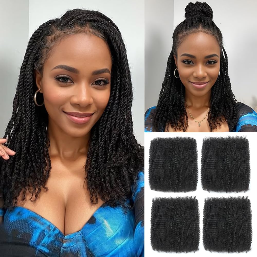 Renyarch front packaging showing bundled kinky-curly hair for easy identification and selection
