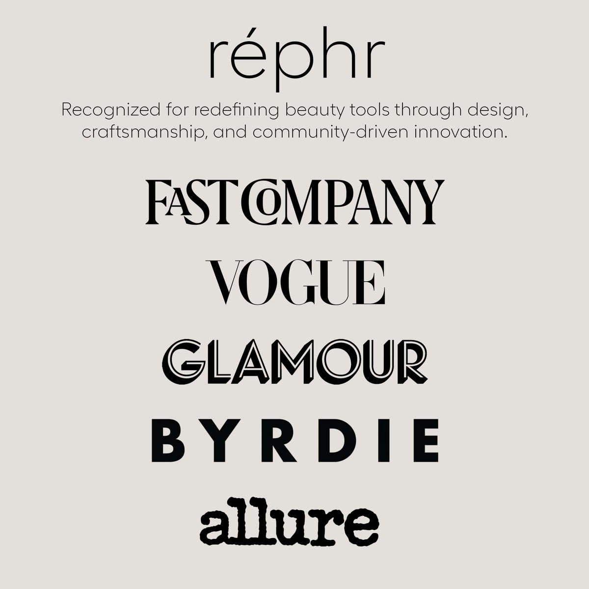 rephr set beside an eyeshadow palette to show scale and everyday portability