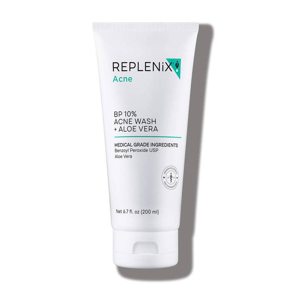 Replenix front packaging 6.7 fl oz showing product and benefit of clarifying acne care
