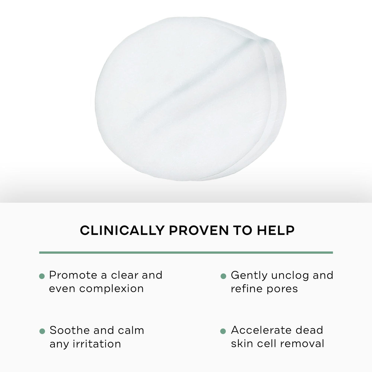 Replenix pad close-up texture showing soft fabric and gentle exfoliation