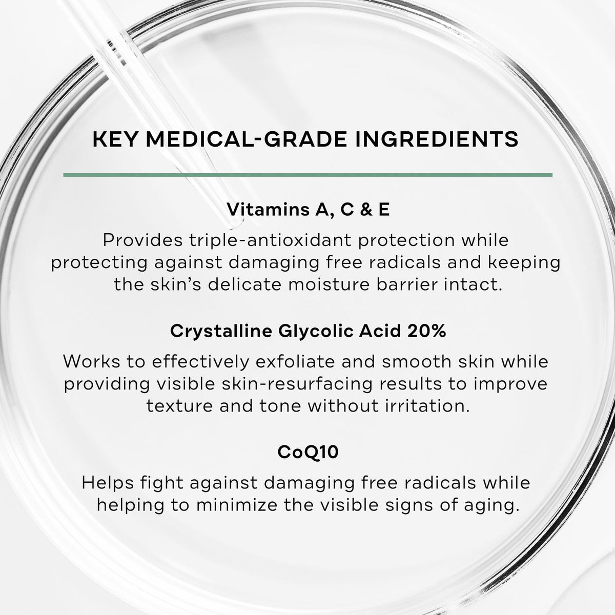 Close-up of Replenix cream texture illustrating fast-absorbing resurfacing benefit