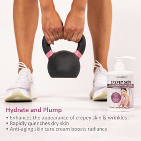 Reshape+ pump dispensing cream demonstrating easy, hygienic application and control