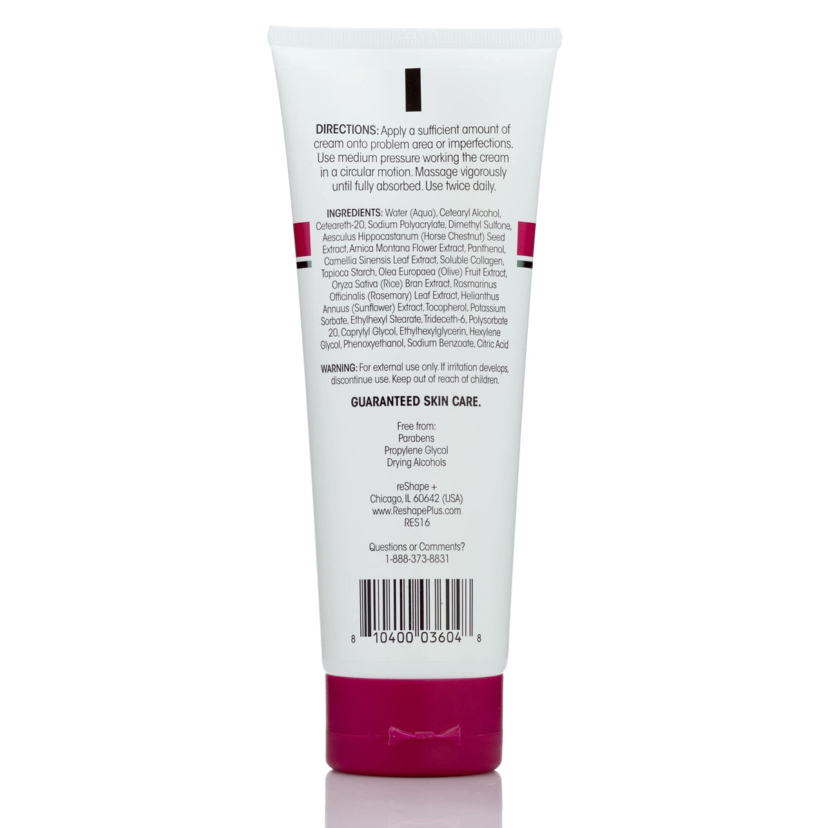 Reshape+ cream texture close-up illustrating smooth moisturizing formula for improved skin