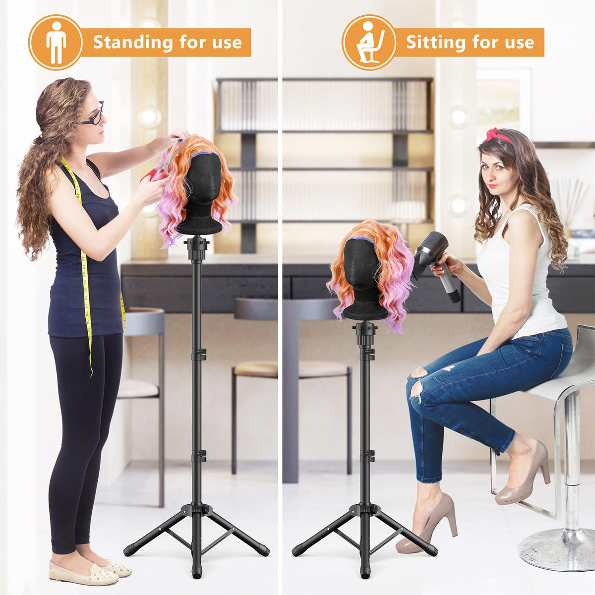 Retbtnm styling in use in salon demonstrating hands-on cutting practice