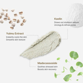 RETURNITY Yulmu application on hand demonstrating spreadability and gentle exfoliation benefit
