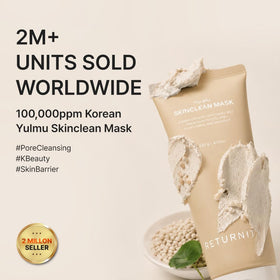 RETURNITY Yulmu back label close-up with usage details and ingredient clarity benefit