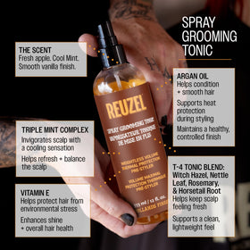 Reuzel before and after comparison showing increased volume and natural finish