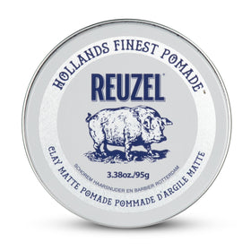 REUZEL jar front view showing product packaging and matte styling benefit