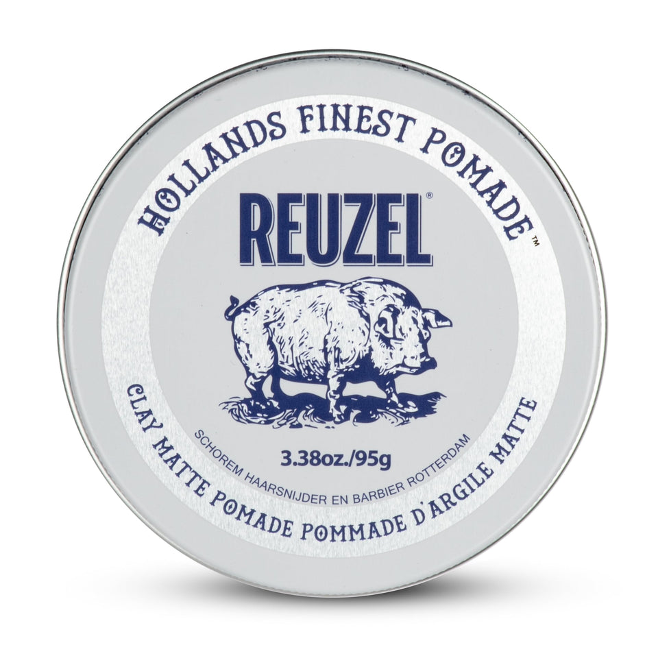 REUZEL jar front view showing product packaging and matte styling benefit