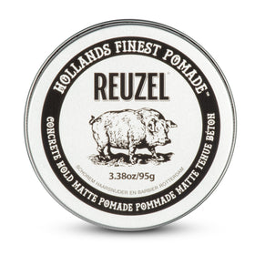 REUZEL jar front view showing logo and matte styling benefits