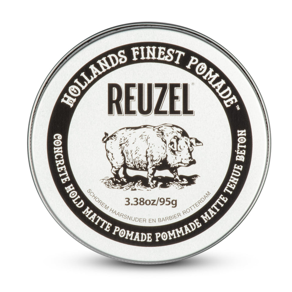 REUZEL jar front view showing logo and matte styling benefits