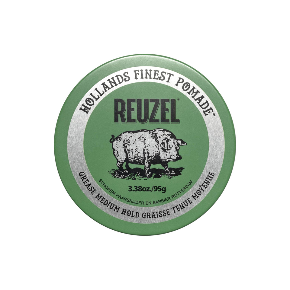 REUZEL jar front view showing branding and polished finish benefit