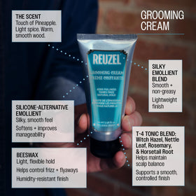 REUZEL grooming cream rinsing out under water demonstrating easy washout