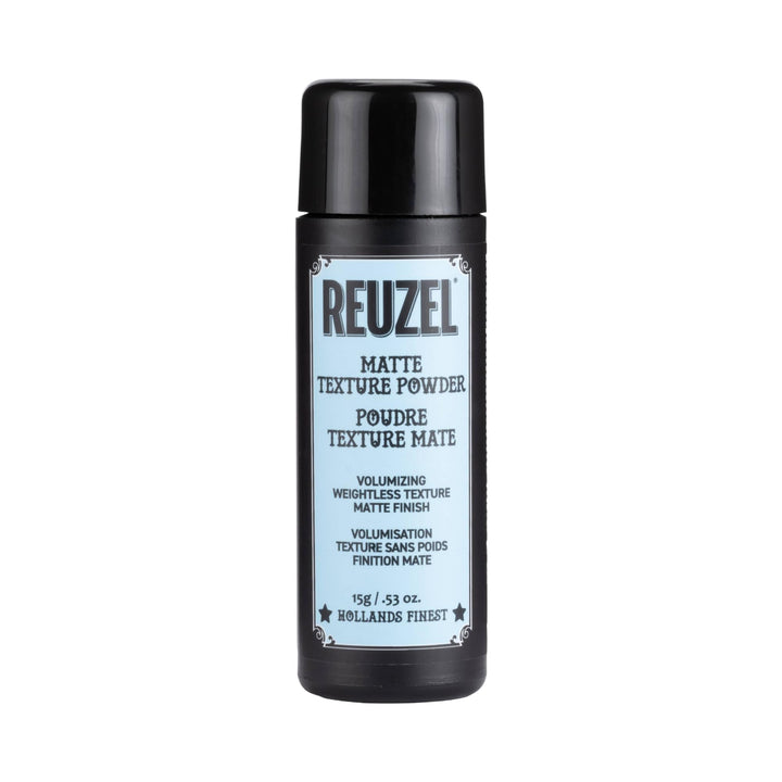 REUZEL front packaging showing compact powder and brand clarity for travel convenience