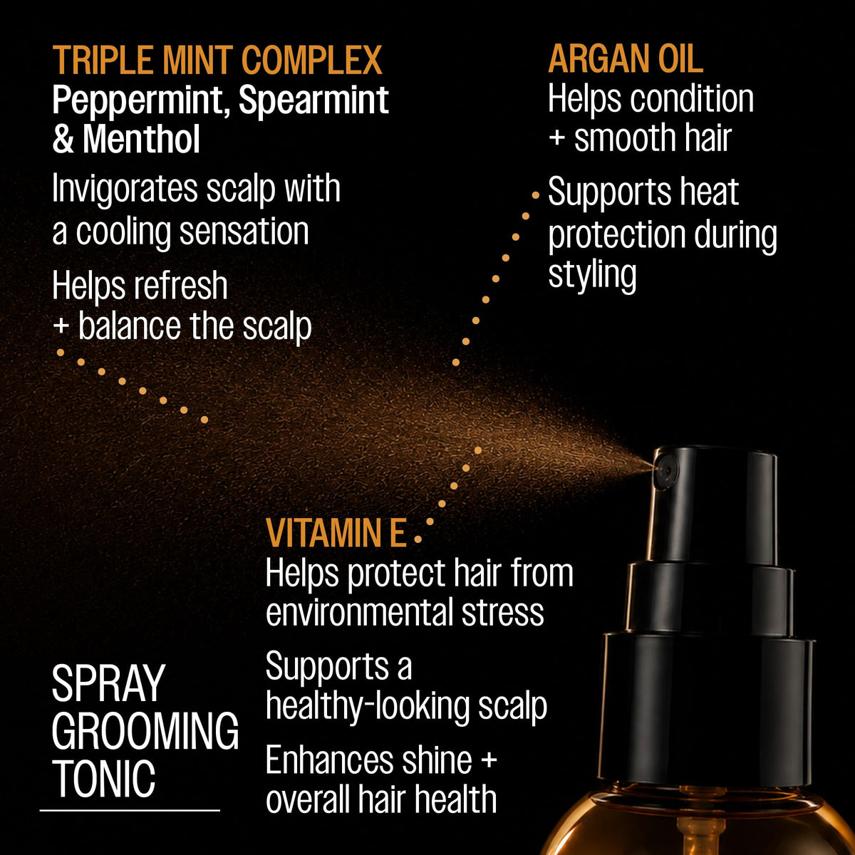 Reuzel nozzle close-up highlighting fine mist spray for even product distribution
