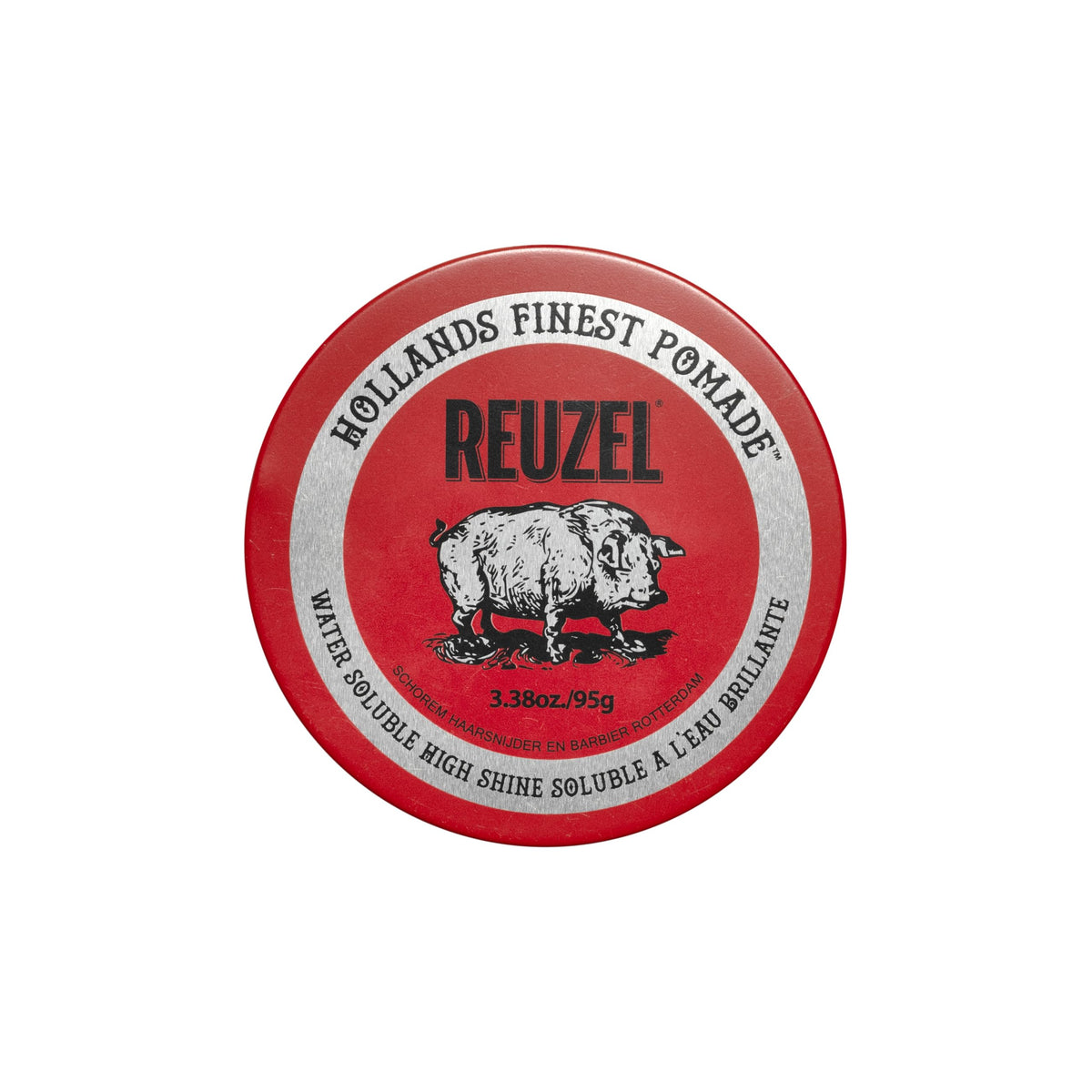 REUZEL Red pomade jar front showing label and neat packaging for shelf appeal