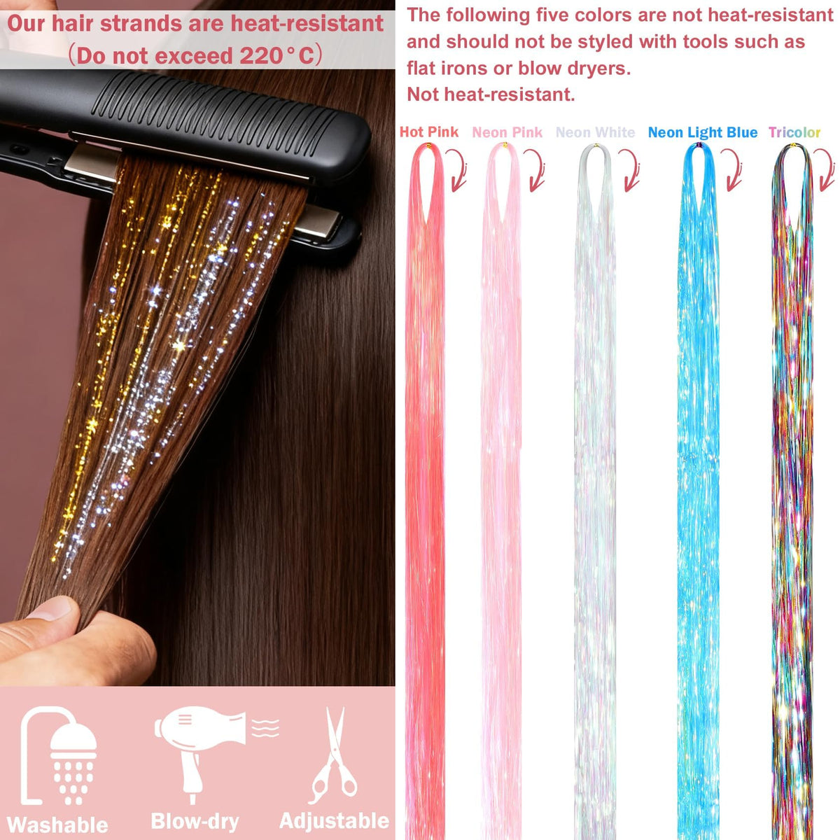 Revahope styled braid with tinsel in a lifestyle shot enhancing festival-ready flair
