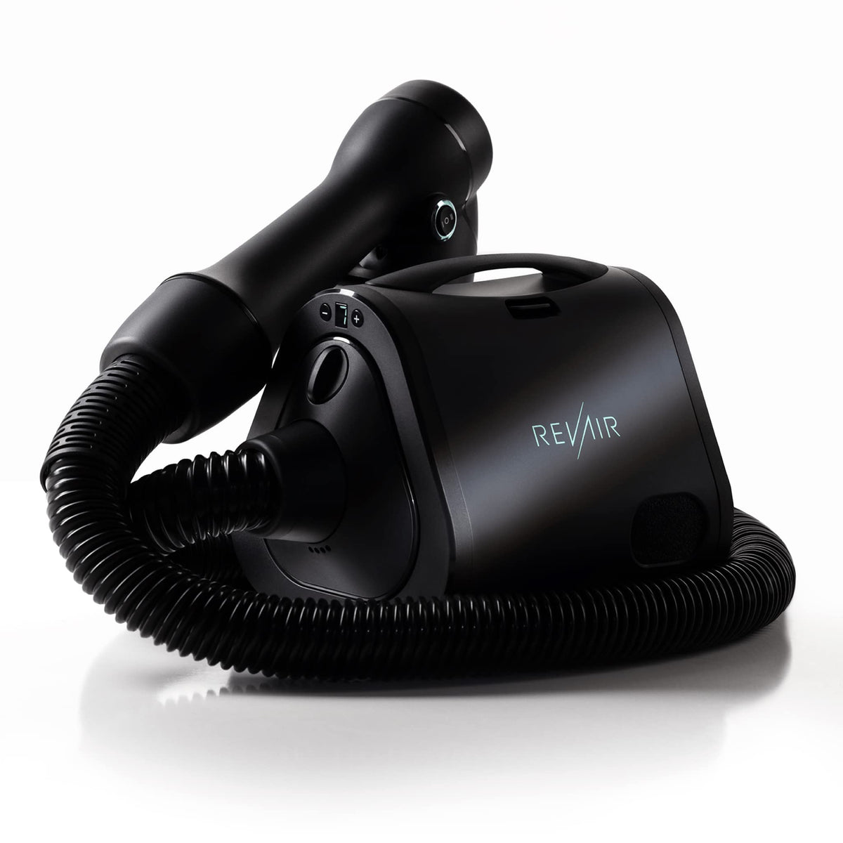 REVAIR packaged box contents with wand, hose, and accessories benefit