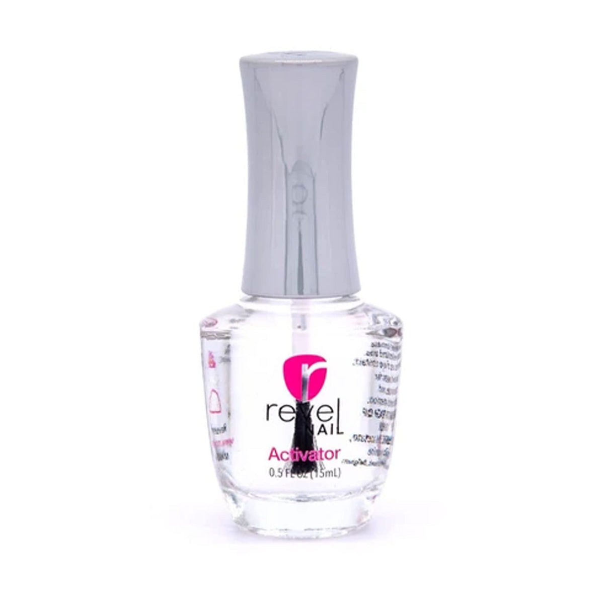 Revel Nail bottle label detail highlighting ingredients and made in USA