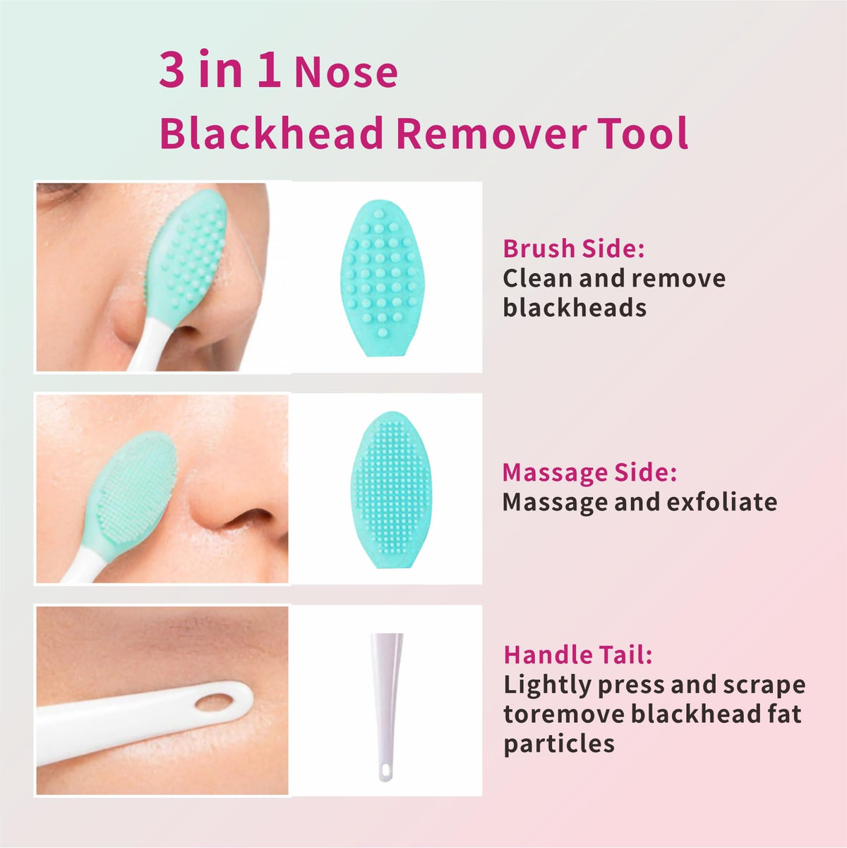 REVEX spatula convex side detail showing surface for broader facial exfoliation