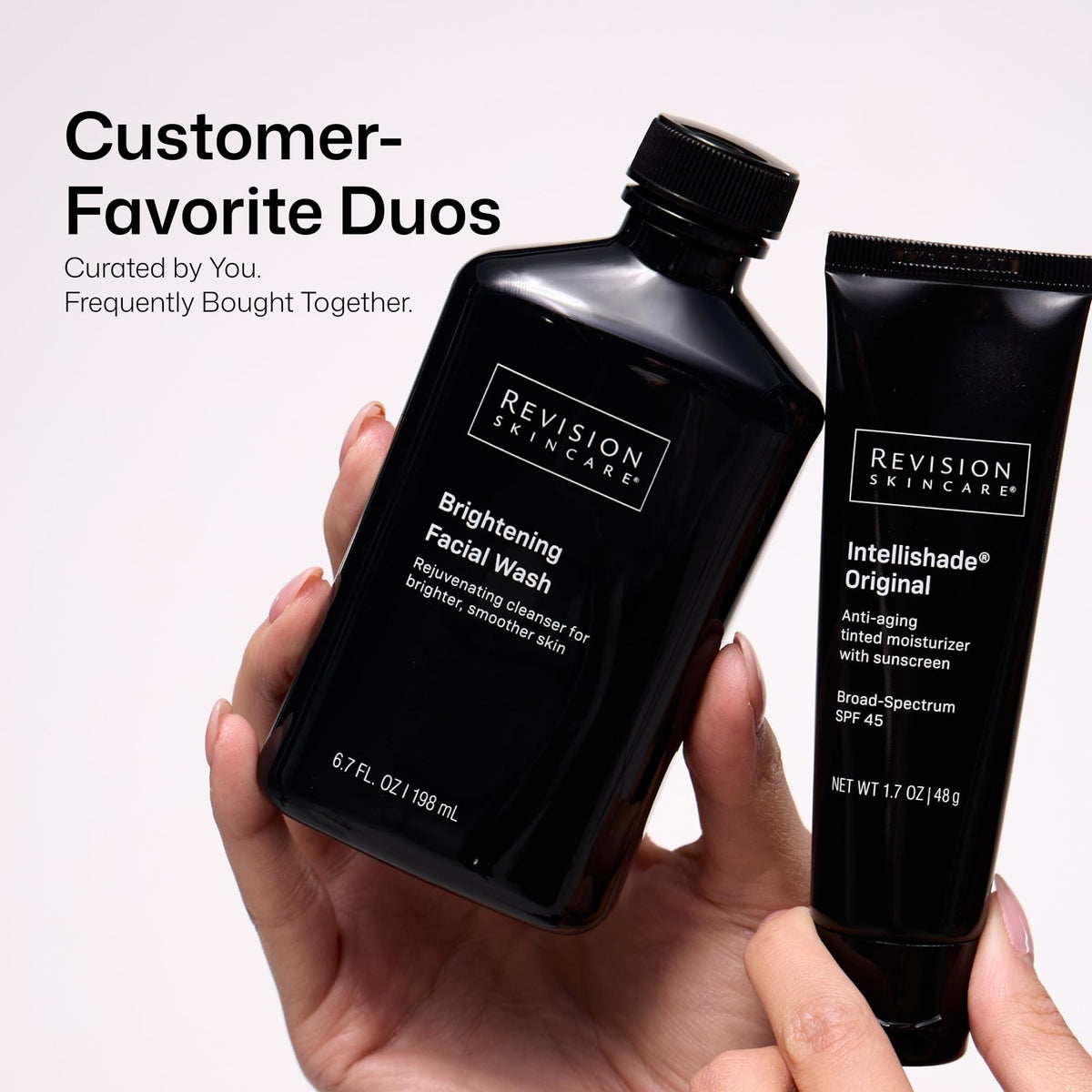 Revision Skincare before and after texture illustration showing smoother-looking skin