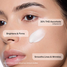 Revision Skincare applied to hand to demonstrate lightweight finish