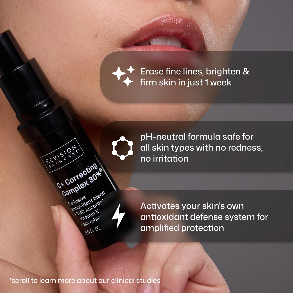 Revision Skincare in bathroom routine to show everyday usability