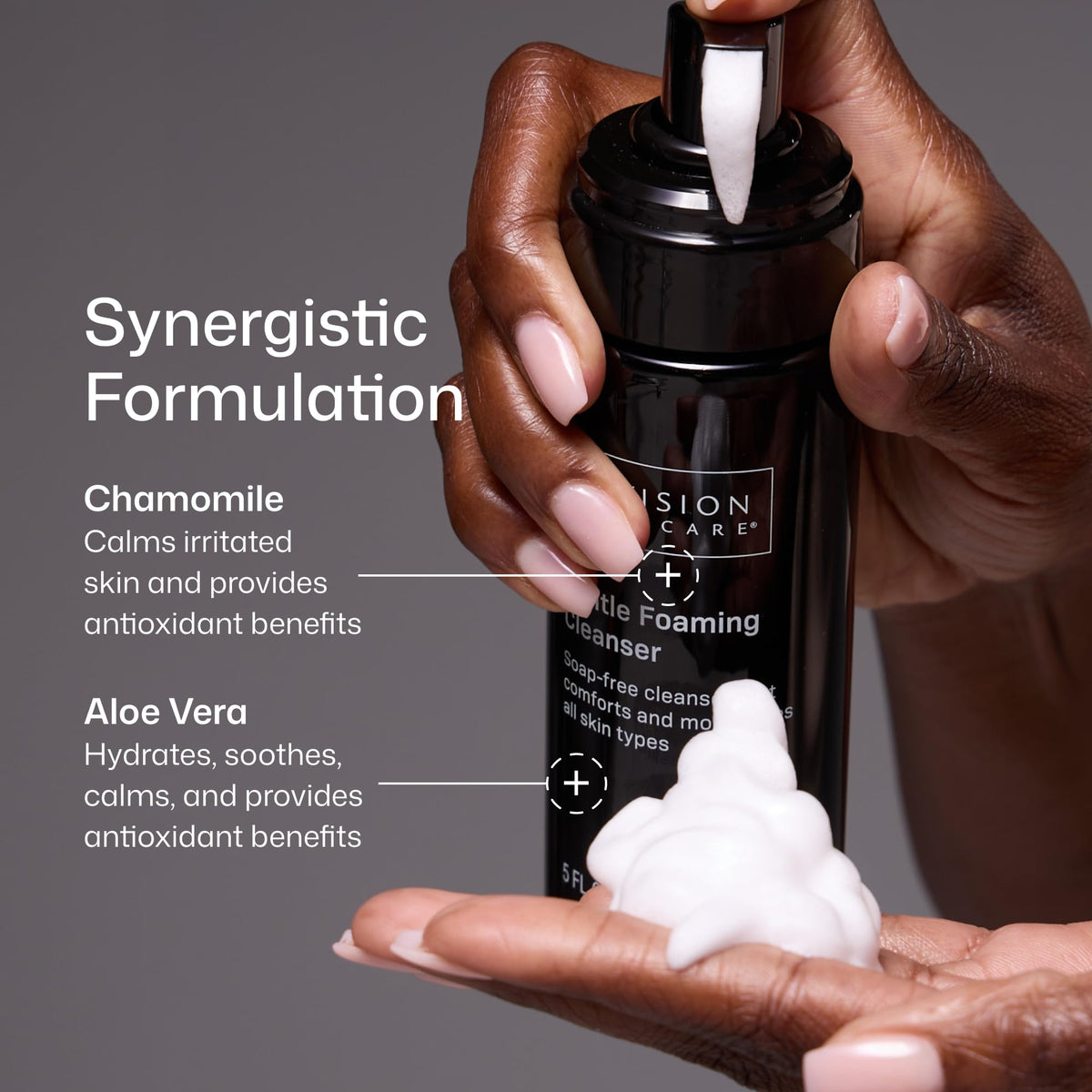 Revision chamomile ingredient close-up showing calming botanicals for soothing antioxidant support