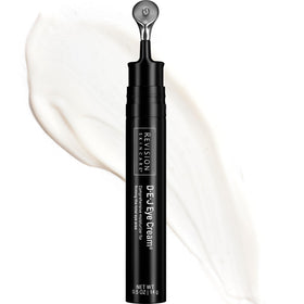 Revision Skincare D·E·J Eye Cream front view with applicator, shows compact design benefit