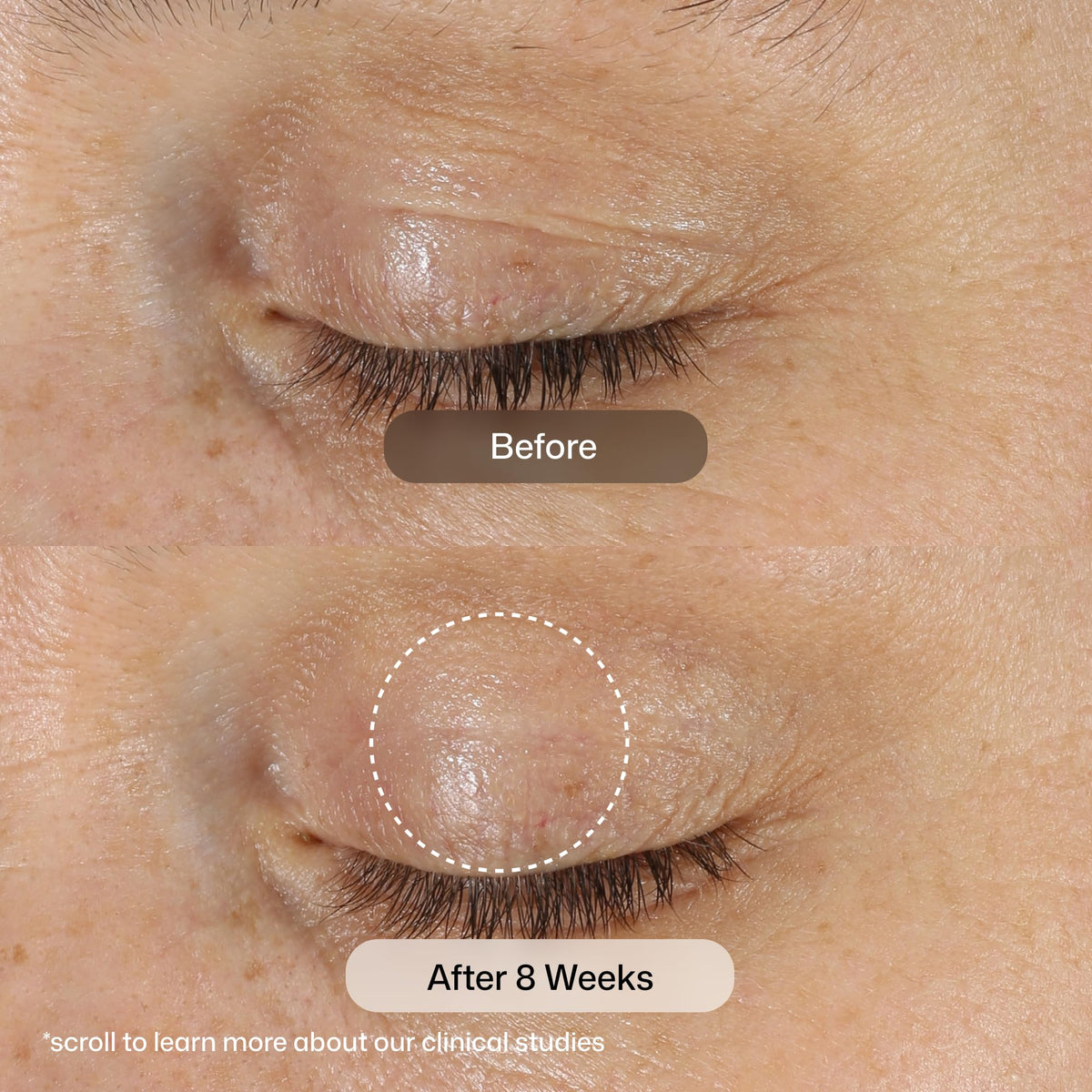 Revision D·E·J Eye Cream rich texture close-up, demonstrates hydrating, smoothing benefit