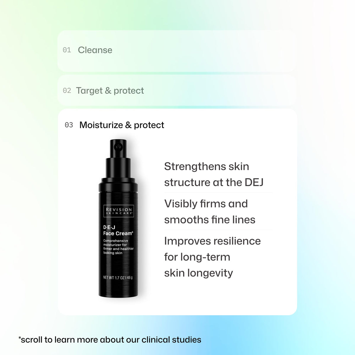 Revision Skincare open jar with swatch showing rich non-greasy texture