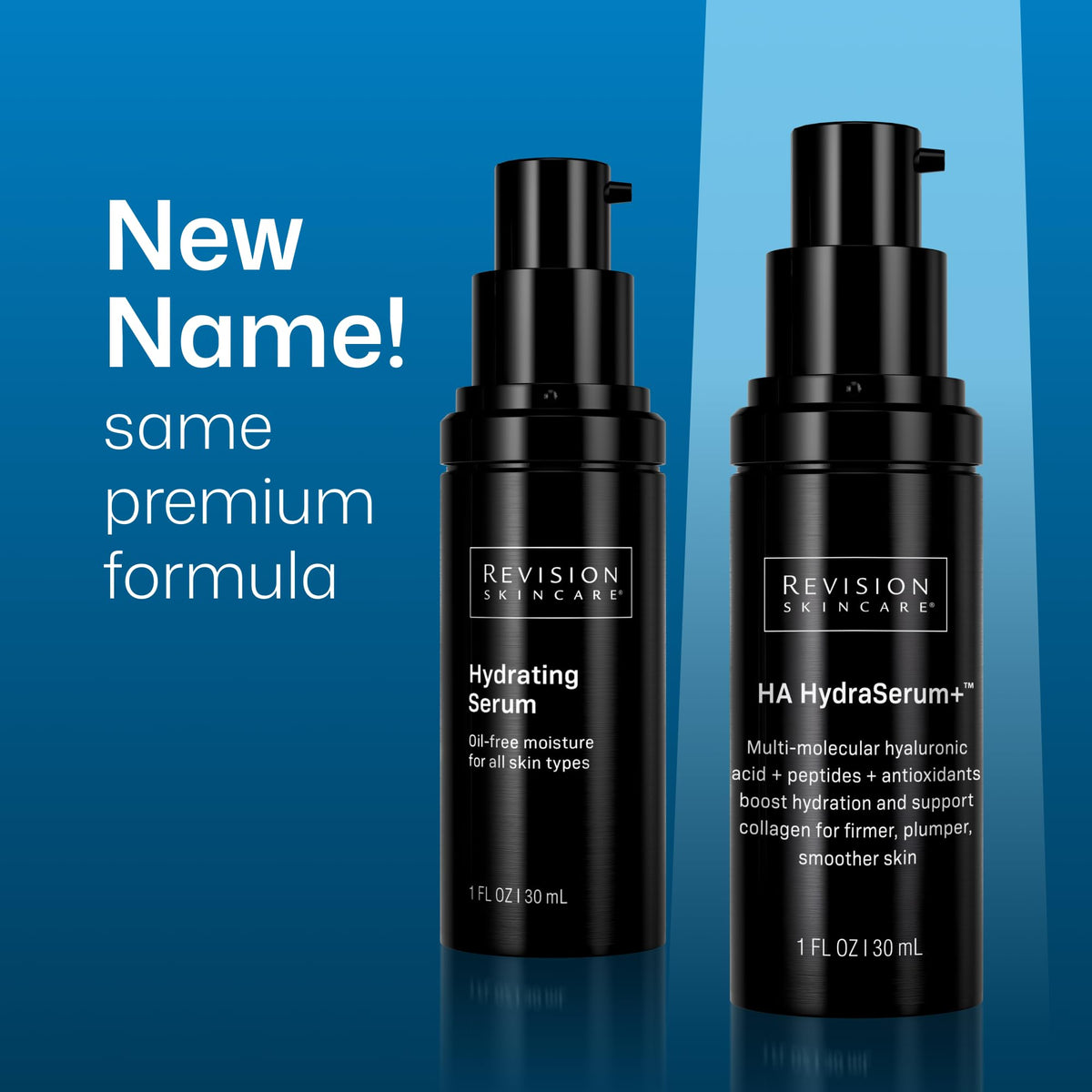 Revision Skincare pump dispensing two pumps for controlled application
