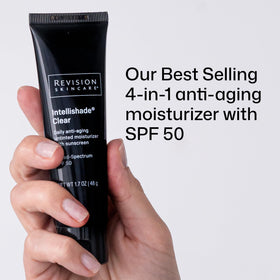 Revision Skincare texture pump dispensing clear sunscreen for lightweight hydration