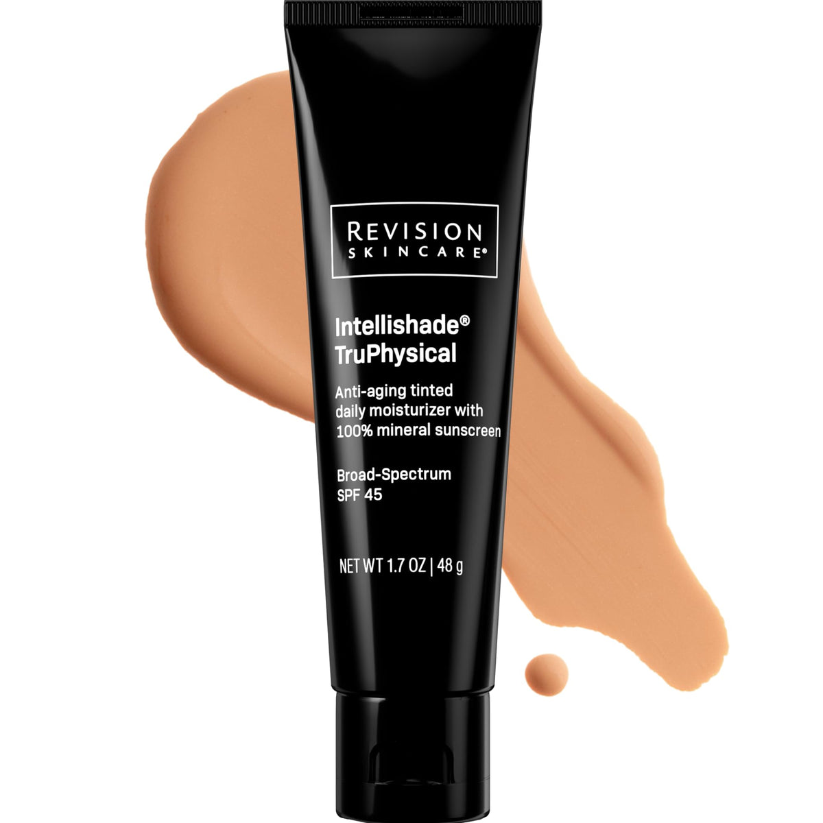 Revision Skincare front packaging showing SPF 45 and tint benefit