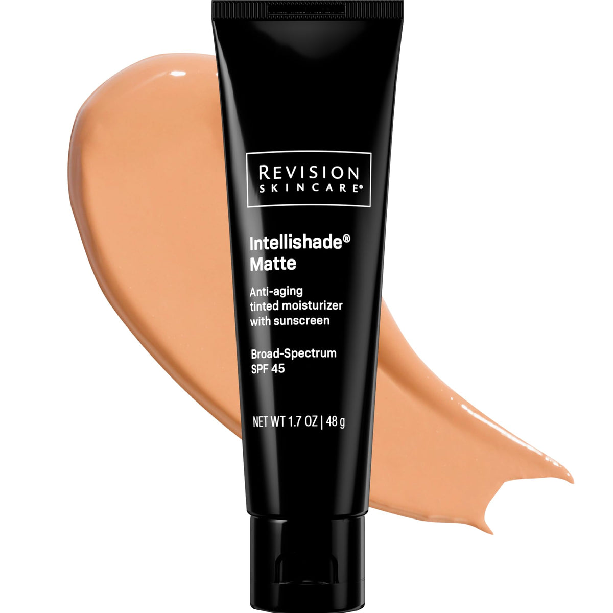 Revision Skincare Intellishade Matte front tube showing label and size benefits