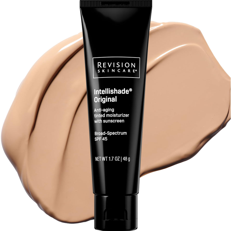 Revision Skincare front packaging showing bottle and brand, highlights protection